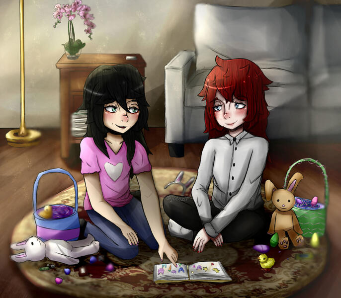 Middle school Miki and Brooke on easter